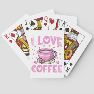 Baraja De Cartas Me encanta el café - Funny Café Drinker Caffeine A