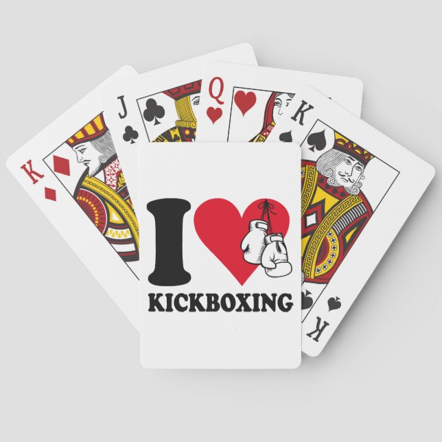 Baraja De Cartas Me encanta el kickboxing (Reverso)