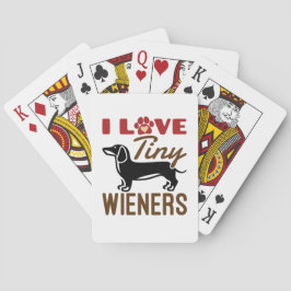 Baraja De Cartas Me Encanta El Pequeño Wieners Miniatura Dachshund