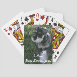 Baraja De Cartas Me encanta el tablero de mini Schnauzers