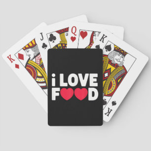 Baraja De Cartas Me encanta la comida Graciosa Regalo de comida par