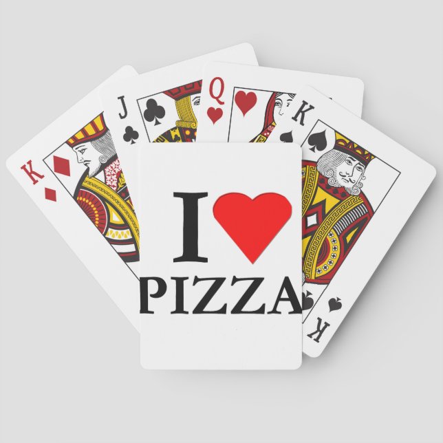 Baraja De Cartas Me encanta la pizza (Reverso)