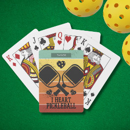 Baraja De Cartas Me Encanta Las Bandas Retro De Pellebol Monograma 