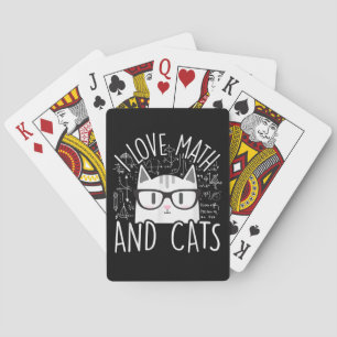 Baraja De Cartas Me Encantan Las Matemáticas Y Los Gatos Cuidados G