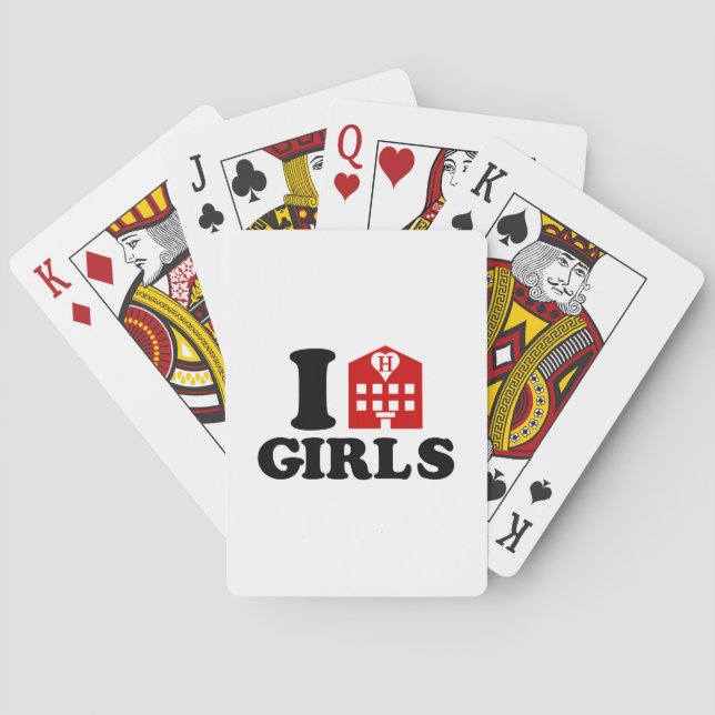 Baraja De Cartas Me encantan los Chicas de los hoteles (Reverso)