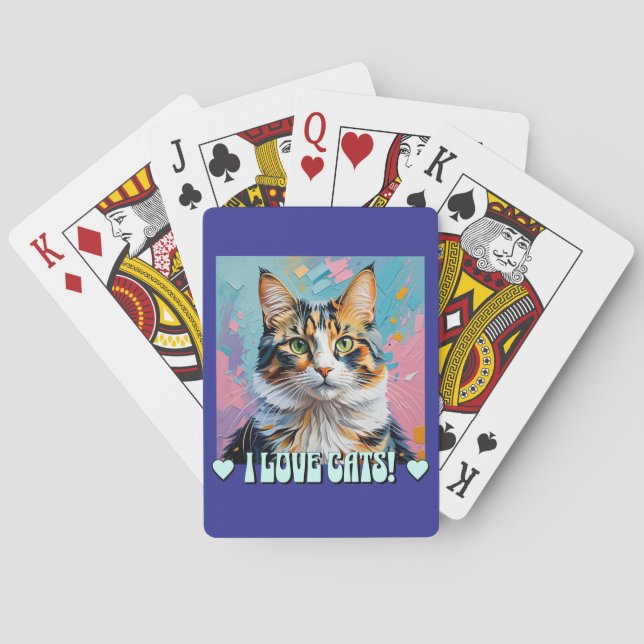 Baraja De Cartas ¡Me Encantan Los Gatos! (Reverso)