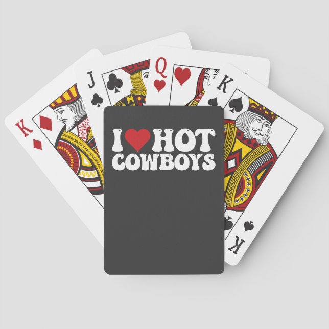 Baraja De Cartas Me encantan los Vaqueros Calientes (Reverso)
