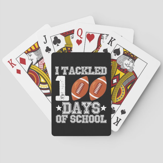 Baraja De Cartas Me enfrenté a 100 días de fútbol escolar (Reverso)