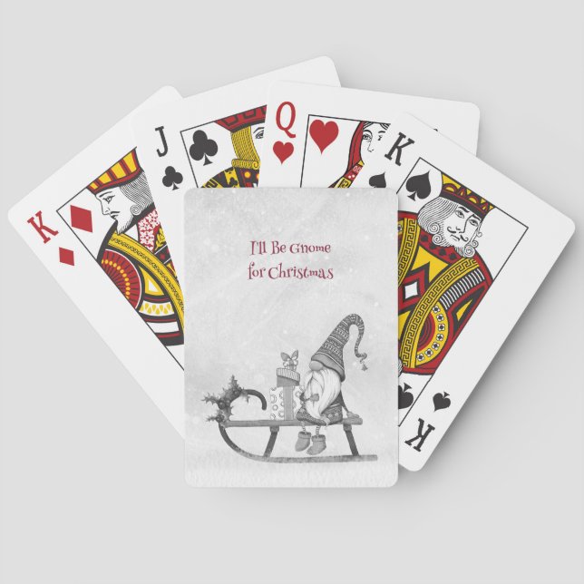 Baraja De Cartas Me ganaré para Navidades Vacaciones en BW (Reverso)