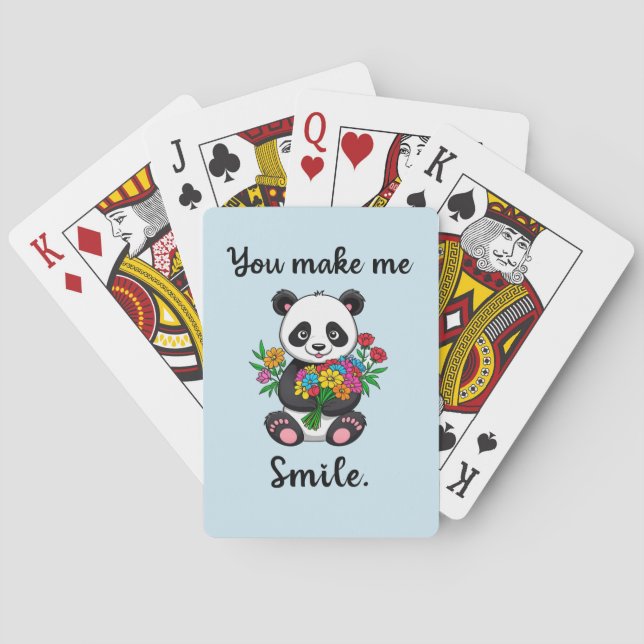 Baraja De Cartas Me Haces Sonreír Cute Panda (Reverso)