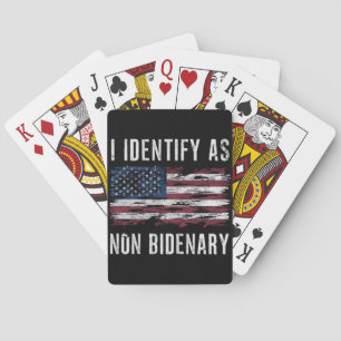 Baraja De Cartas Me identifico como bandera estadounidense patriota