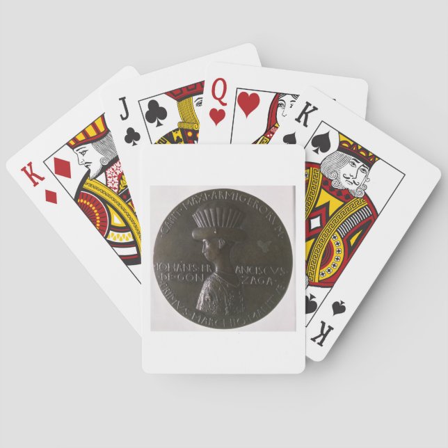 Baraja De Cartas Medalla del retrato que representa Gianfrancesco (Reverso)