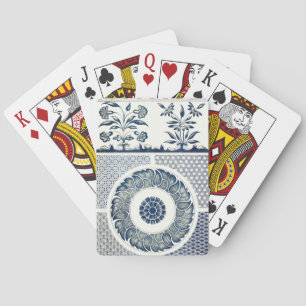 Baraja De Cartas Medallón Chino: Chinoisería Azul Índigo