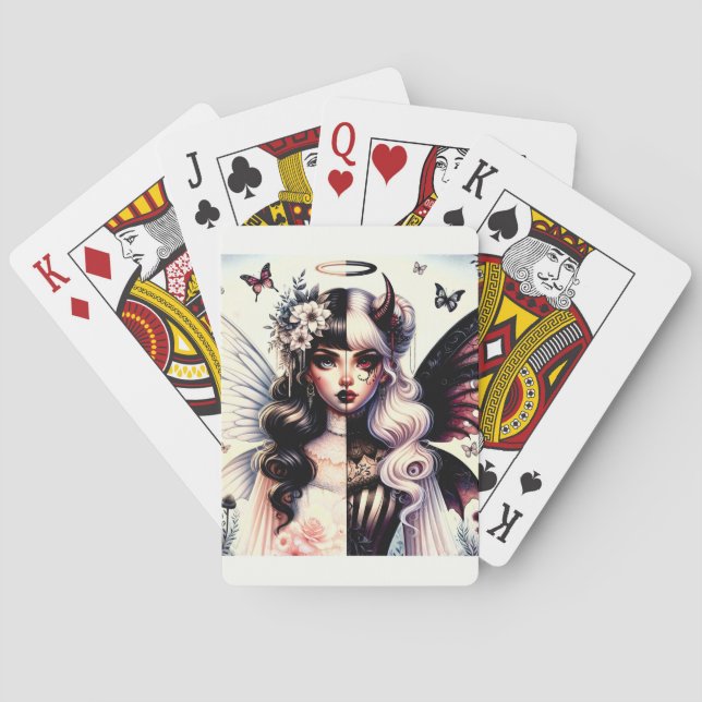 Baraja De Cartas Media Angel Devil Dark Beauty Broken Wing Fairy (Reverso)