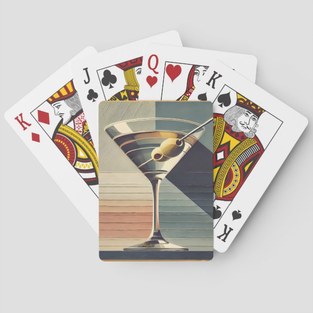 Baraja De Cartas Media Century Moderno 2 Olive Martini Cocktail Hou (Reverso)