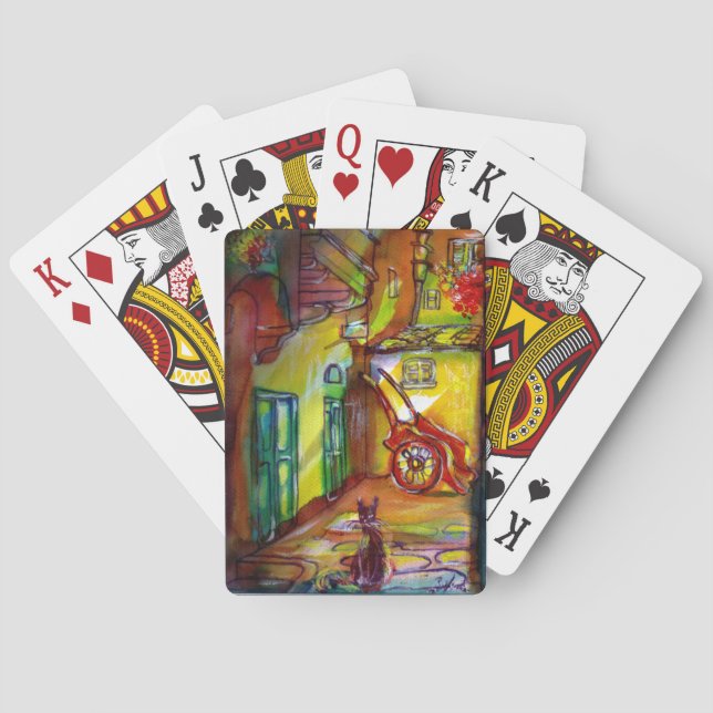BARAJA DE CARTAS MEDIEVAL ALLEY DE NOCHE EN FLORENCIA (Reverso)