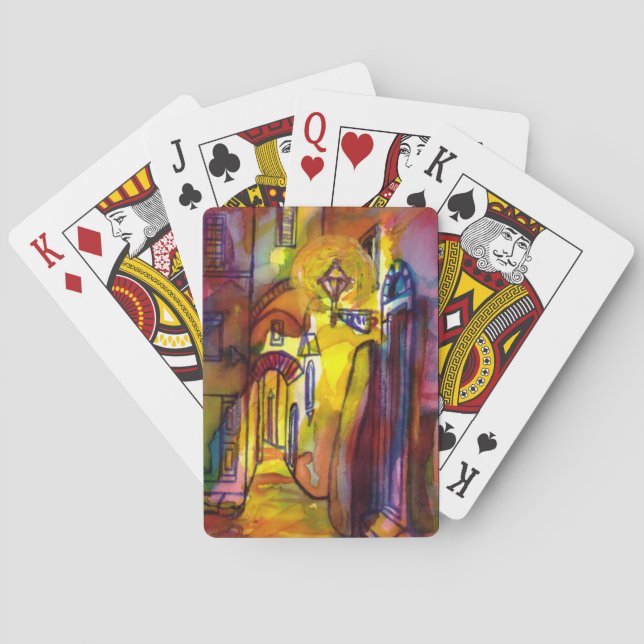 BARAJA DE CARTAS MEDIEVAL ALLEY DE NOCHE EN FLORENCIA (Reverso)