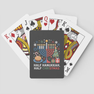 Baraja De Cartas Medio Navidad Mitad Hanukkah Christmukkah Funny