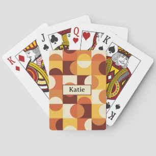Baraja De Cartas Medio Siglo Círculos medios amarillo naranja Nomb