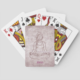 Baraja De Cartas Meditating Lady Custom Name