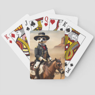 Baraja De Cartas Meerkat En Un Caballo: Podría Ser El Único Extraño