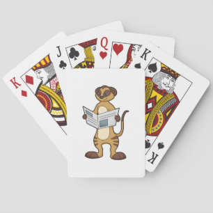 Baraja De Cartas Meerkat leyendo un periódico