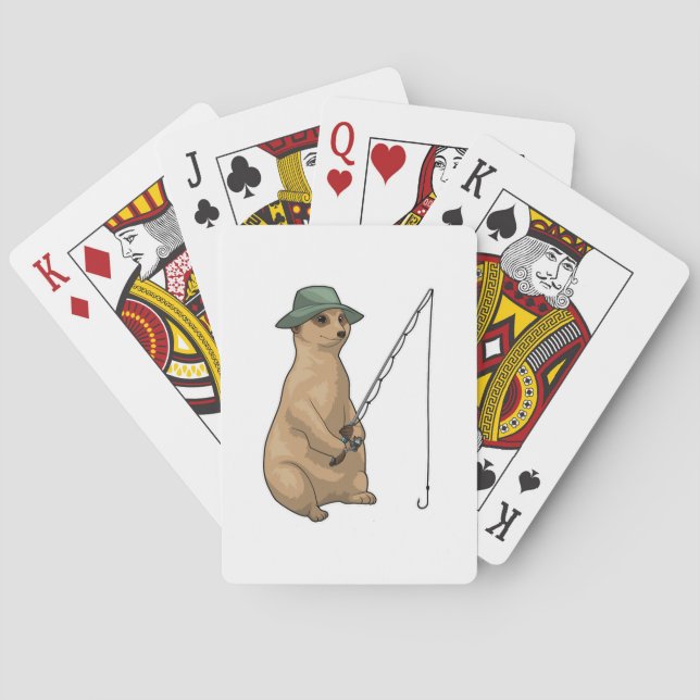 Baraja De Cartas Meerkat Pesca (Reverso)
