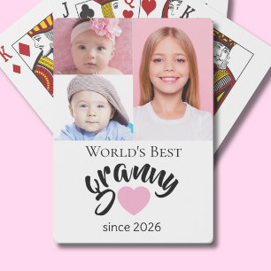 Baraja De Cartas Mejor Abuela del Mundo desde el Año 3 Foto Adorabl