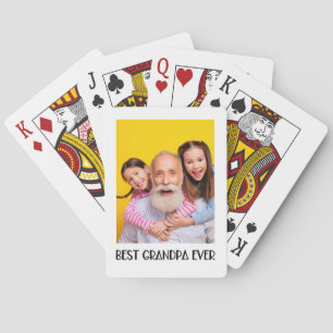 Baraja De Cartas Mejor Abuelo del Mundo Foto Simple Minimalista Abu
