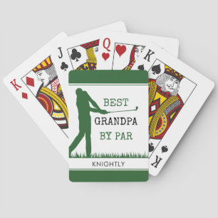 Baraja De Cartas MEJOR ABUELO POR PAR Golfista Personalizado