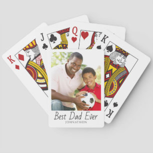 Baraja De Cartas Mejor foto de papá personalizada