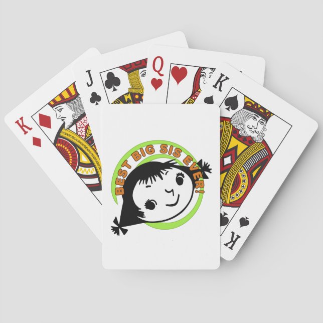 Baraja De Cartas Mejor Hermana Mayor De Retro (Reverso)
