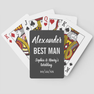 Baraja De Cartas Mejor hombre moderno escritura de tipografía Boda 
