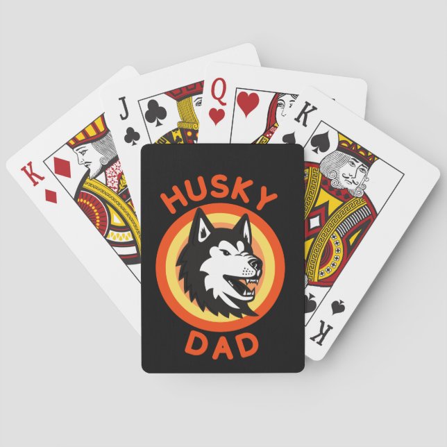 Baraja De Cartas Mejor Husky Siberiano, regalo de los amantes del p (Reverso)