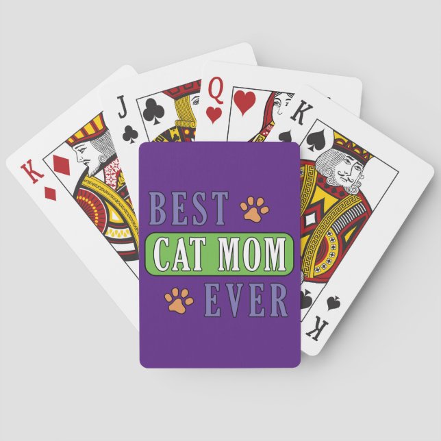 Baraja De Cartas Mejor Madre De Gato (Reverso)