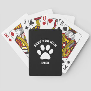 Baraja De Cartas Mejor Mamá Perro Personalizado Texto Personalizado