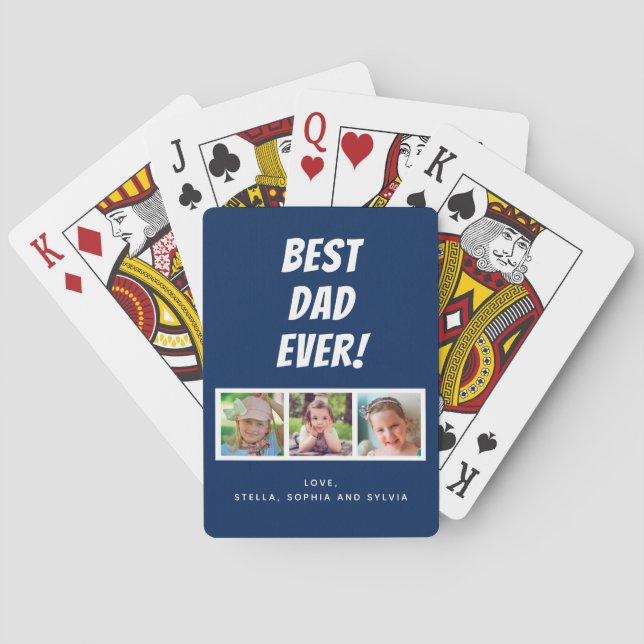 Baraja De Cartas Mejor Papá Cada 3 Fotos (Reverso)