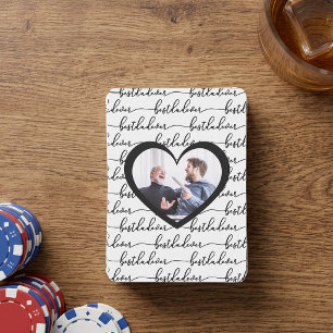 Baraja De Cartas Mejor Papá del Mundo Escritura Foto en Blanco y Ne