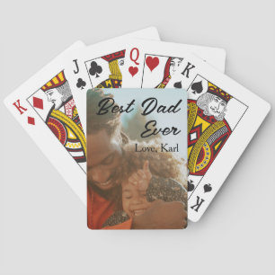 Baraja De Cartas mejor papá del mundo foto amor simple texto mínimo