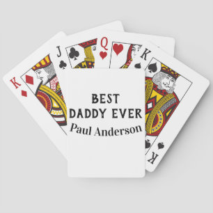 Baraja De Cartas Mejor papá del mundo nombre en letra negrita texto
