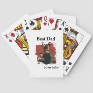 Baraja De Cartas Mejor papá del mundo regalo de padre nombre simple