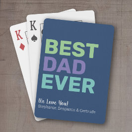 Baraja De Cartas Mejor Papá Nunca - Saludo Sincero