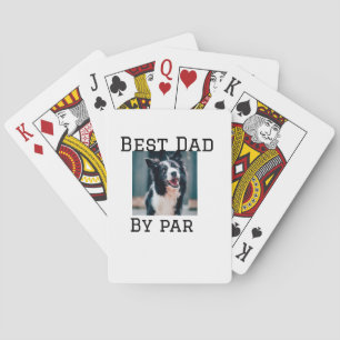 Baraja De Cartas Mejor papá por mascota de perro de par. Foto moder