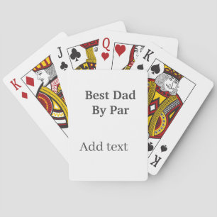 Baraja De Cartas Mejor papá por par gris negro día del padre nombre