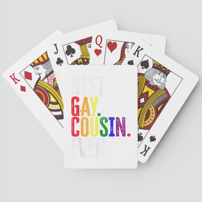 Baraja De Cartas Mejor Primo Gay que nunca regalo de Primo Gay del  (Reverso)