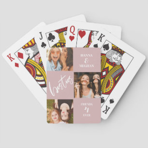 Baraja De Cartas Mejores amigos Nombres del collage de fotos