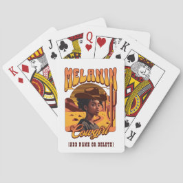 Baraja De Cartas MELANIN COWGIRL Chica negro Cowboy occidental