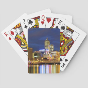 Baraja De Cartas Melbourne, Australia. Las vistas nocturnas del 2