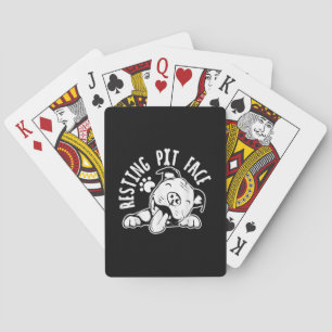 Baraja De Cartas Meme de Pitbull, perro gracioso de Resting Pit Fac