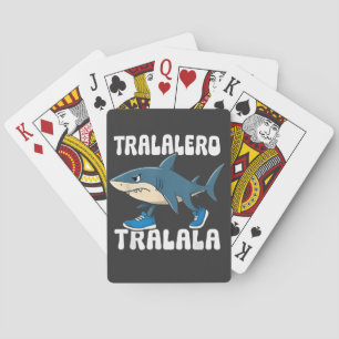 Baraja De Cartas Meme de tiburón divertido de Tralero Tralala